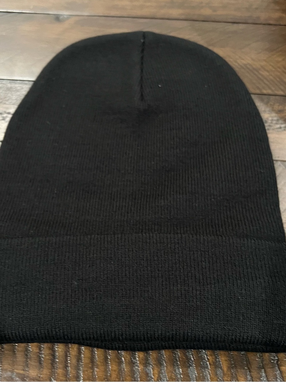 Chrome Hearts Black Knit Beanie with Red Embroidered Lip - Picture 3 of 5